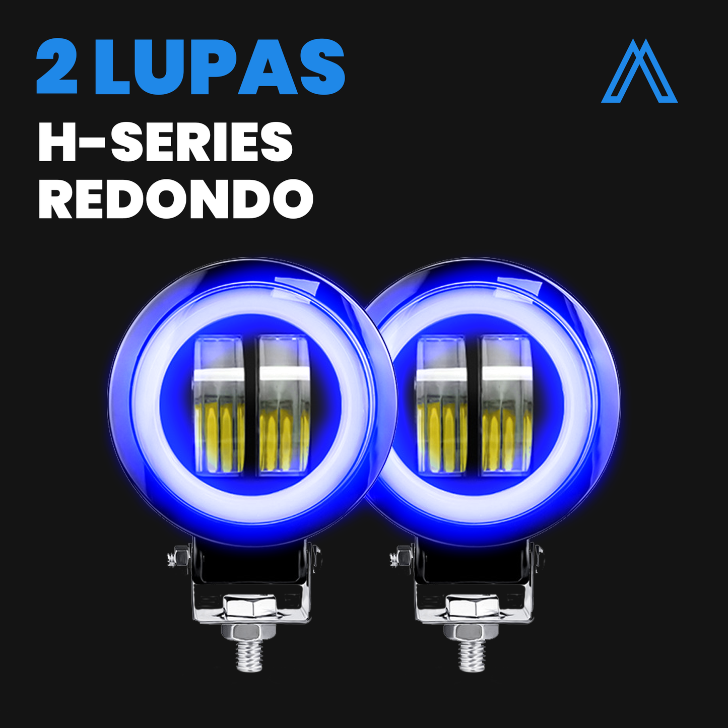 Kit de Faros Auxiliar 2 Lupas Redondo H-Series