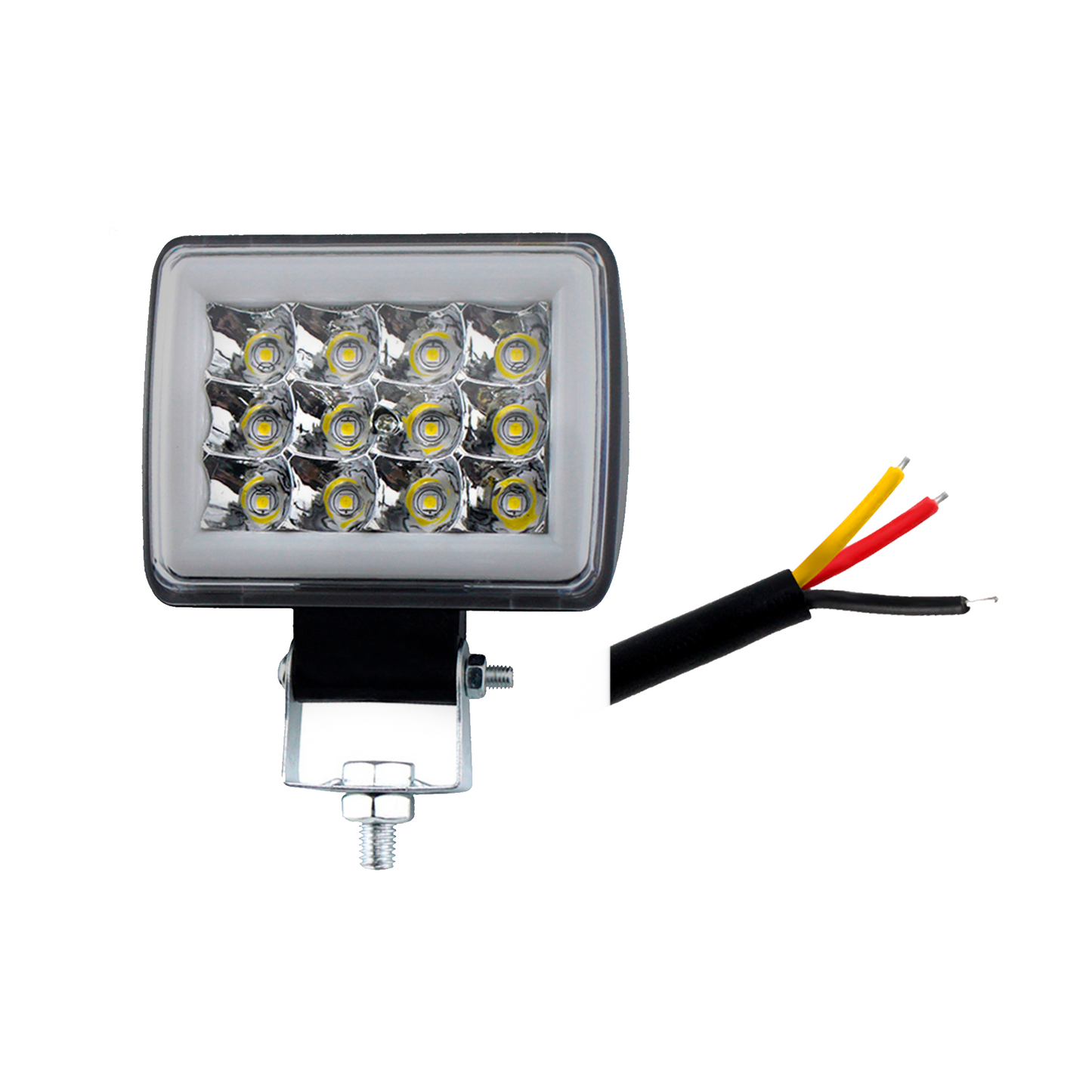 Faro Cuadrado de 12 LEDS con arilo Tunix