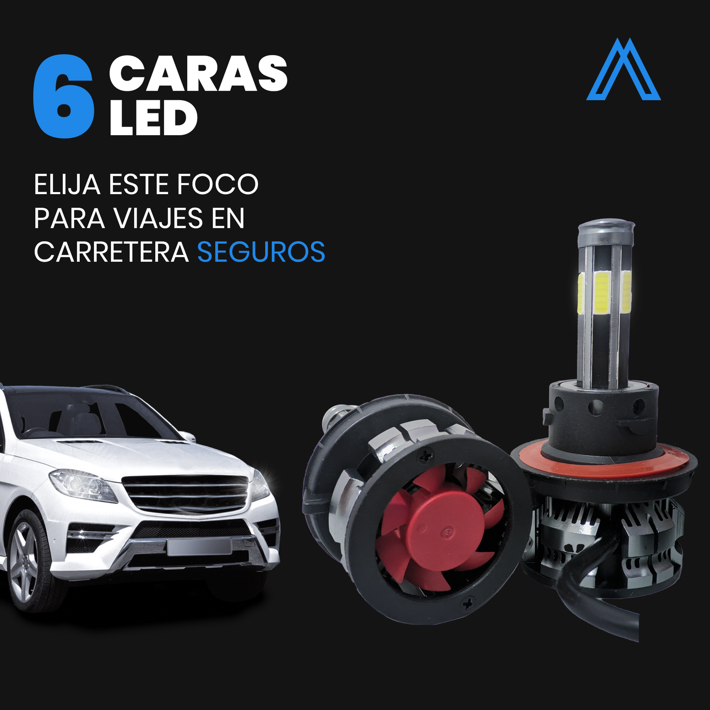 Kit de Foco Led para Faro principal 6 caras