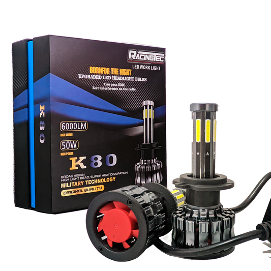 Kit Focos Led 8 Caras RacingTec Para Faro Principal Luz Para Carro K80