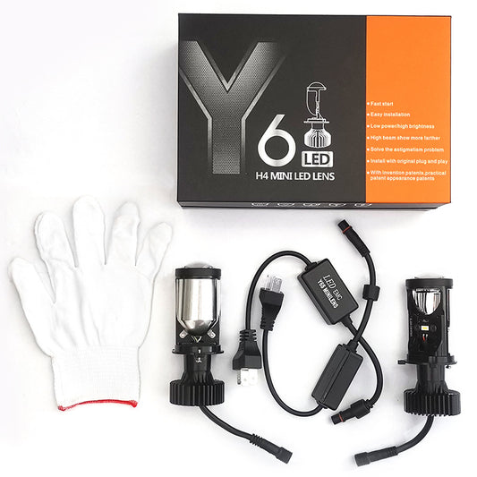 Kit de Focos H4 Y6 de Lupa Luz para Carro Potente